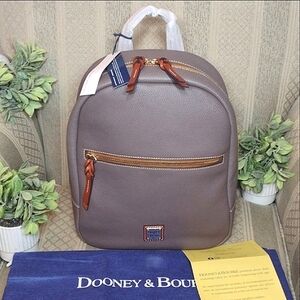 NWT Dooney & Bourke Ronnie Pebble Grain Large  Backpack in Elephant Color
